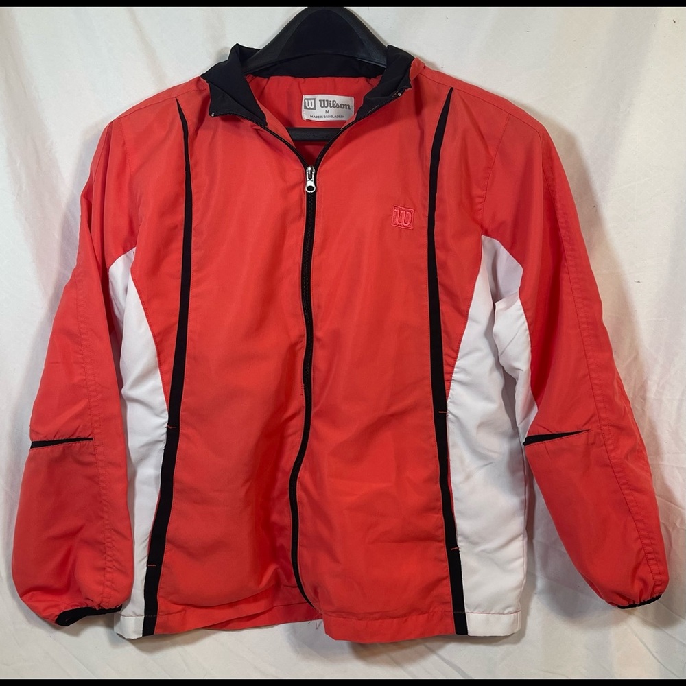 Vintage Wilson Women’s Pink Retro Windbreaker Jacket Tennis M